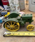 Vintage John Deere Cast Iron Tractor farm Toy In Classic Green   Yellow Colors