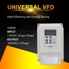 Vfd Variable Frequency Drive single   phase 110vac Input 3   phase 220vac Output    