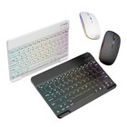 Universal Rgb Backlit Keyboard And Mouse Combo - Wireless Via Bluetooth For Ipad