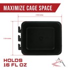 100-pack - Black Cage Cups For Feed water For Poultry  Ducks  Birds  Hamsters