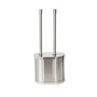 Metal Toilet Bowl Brush And Plunger Set  Brushed Nickel