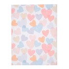 Bedtime Originals Rainbow Hearts White pink purple Soft Fleece Baby Blanket