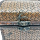 Vintage Decorative Woven Wooden Treasure Chest Storage Trinket Box Antique Style