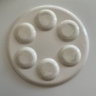 Passover Seder Plate Porcelain White W  Gold Hebrew Labels  6 Bowl Sections Vt