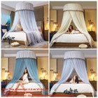 Universal Dome Bed Netting Tassel Trim Canopy Round Dome Bedding Mosquito Net