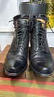 Vintage Black Lace Up Cowboy Boots Women   s 8 Made In Mexico