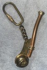 Vintage Authentic Models Sailor   s Bosun boatswain Brass Copper Whistle Keychain