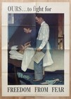 1943 Norman Rockwell Four Freedoms 4 Poster Set Fear Want Worship Speech 28 X 20