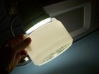Vintage Art Deco White   Clear Cased Glass Ceiling Light Fixture Shade