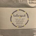 New nip hello Spud fitted Gray Crib Sheet llama   s Design 100  Organic Cotton 