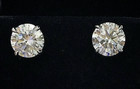 1 50ct Round Lab Created Diamond Stud Earrings 14k White Gold Finish Push Back