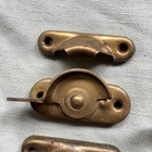 Lot 9 Vintage Brass Finished Steel  Sash Fastener Window Latch Replacement Usa