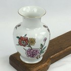 Hollohaza Handpainted Floral Porcelain Vase Vintage Made In Hungary  4834 5 1 2 