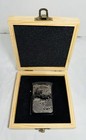 Chief Engraved Black Windproof Oil Lighter Gift Set W Wooden Box Case