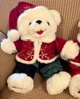 Dan Dee Snowflake Teddy Bear Pair 2007 Boy Girl Christmas Plush White Set 14 