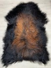 Icelandic Sheepskin Rug Pet Bed Chair Thrown Genuine Blanket Black Brown Pelt