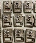 Large Lot Of Vintage Brass Post Office Box Combo Doors With Eagles For Parts