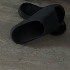 Men s Black Slip-on Slide Sandals Solid Open Toe Soft Upper Size 10 M