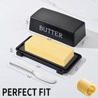 Butter Dish With Lid   Knife  Plastic Butter Holder  Countertop  Dishwasher Safe