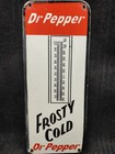 Porcelain Dr  Pepper Frosty Cold Enamel Metal Sign Plate Size 20  X 8  Inches