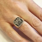 Gold-tone Family Crest Signet Ring - Custom Heraldic Coat Of Arms Personalized