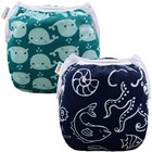 Baby Swim Diapers Reusable Baby Boy Swim Diaper 0-8 Months Adjustable Snap