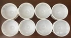 8 Vintage Federal Milk Glass Usa Harlequin Pedestal Bowls Black Gold Atomic Rare