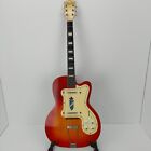 Vtg 1950s Silvertone Thin Twin Electric Guitar Semi-hollow Body Jimmy Reed 1369l