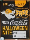 1960 s Halloween    coca-cola  for Cool Ghouls  Frozen Coke Poster 22x28-rare-htf-
