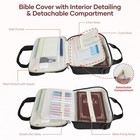 Bible Cover Case For Women  Large Bible Bag With Removable Pencil Case  Water   