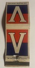 1940s Ww2 Matchbook Cover - Letter    v    Victory Red  White  Blue