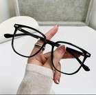 Oversized Cat Eye Square Frame Blue Light Blocking Womens Mens Black Glasses New