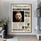 Halloween 1978 Movie The Haddonfield Tribune Michael Myers K ller Scary Poster