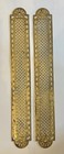 Pair Of Antique Brass Door Trim Ornamentation Push Plates  Lattice Design
