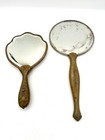 Vintage Vanity Hand Mirror Set Of 2 Lot With Stag   Deer Scene