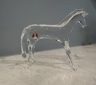 Studiola Finnish Clear Art Glass Horse Figurine  From Finland