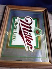 Vintage Miller High Life Bar Mirror Beer Sign Wood Frame 20    X  15    