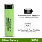 Universal 18650 Rechargeable Flat Top Battery Charger Set  4 Pack 3500 Mah 3 7vo