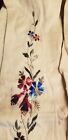 Antique Victorian Embroidered Ladies Stockings Floral Wildflowers Embroidery