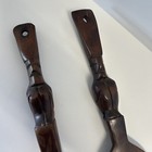 Tiki 11    Wooden Salad Set Fork Serving Carved Kitchen Decor Barware Spoon Pair