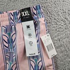 Nwt Hurley Board Shorts Swim Trunks Men Xxl No Liner Blue Geometric Print Pink