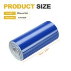 6d Carbon Fiber Vinyl Wrap 3 94  X 16ft Self-adhesive With Scraper Blue