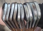 10 Antique Vintage Hickory Wood Shaft Golf Clubs 5 Niblicks 5 Mashie Niblicks