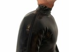 Latex Rubber Men s Catsuit Shoulder Zipper With Crotch Zipper 0 4 Mil