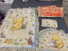 Vintage Classic Pooh Winnie Pooh Crown Crafts Crib Sheet Fitted Baby Bed Gingham
