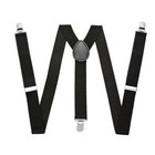 Mens Braces Suspenders Black X-shape Heavy Duty Biker Snowboard Trousers Wide 2 