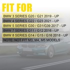 2x Real Carbon Fiber Wing Mirror Cover Caps For Bmw 8-series G14 G15 G16 2018-up