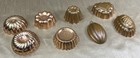 Lot Of 8 Vintage Copper Molds Assorted Shapes Wall Hanging Hooks
