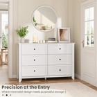 Wooden Dresser With 8 Drawers Modern Large Chest With Deep Storage For Bedroom