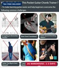 Pocket Guitar Chord Practice Tool  Portable Guitar Neck For Trainer Beginner W a